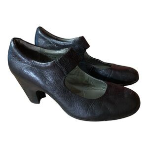 Born Black Leather Heels